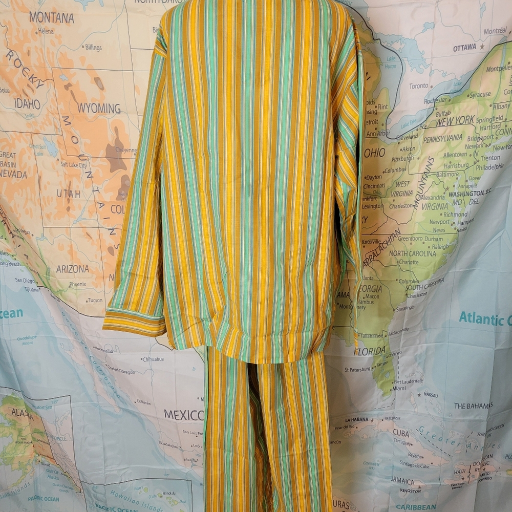 Vintage NWOT Sears Perma Prest Mens Stripped Pajamas Size XL - Picture 7 of 16
